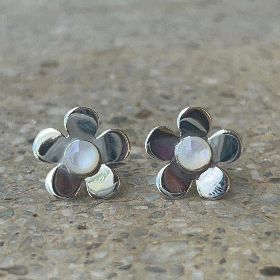 עגילי מיני פלורה-מון סטון