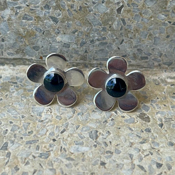 עגילי מיני פלורה אוניקס